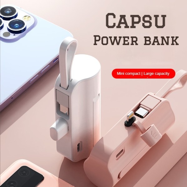 Mini Power Bank 10000mAh Portabel Laddning Powerbank Typ C