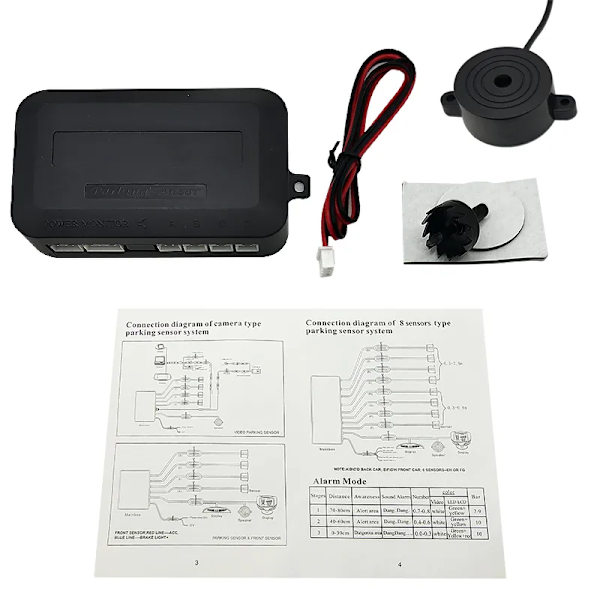 Bil sonde bakning sensor bil baggear parkering detektorer med buzzer bip indikator