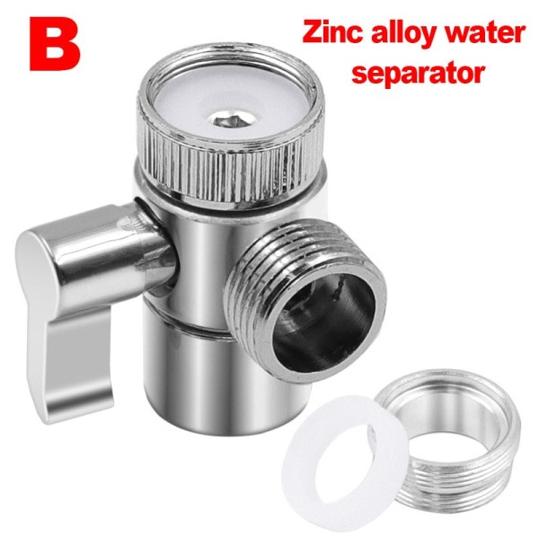 Zink legering Omkopplare Kran Adapter Kök Sho Splitter Omkopplare Ventil Vatten Kran Anslutning Toalett Bidé Dusch
