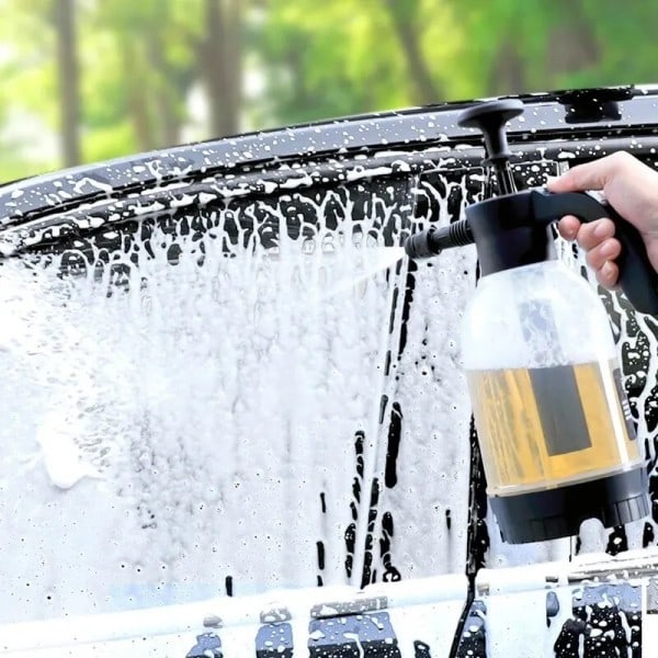 2L Bil vask spray flaske skum vask sprøjte hånd pumpe skum sprøjte bil luft tryk spray vasker dyse