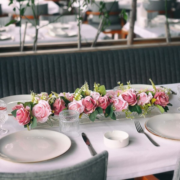 Kirkas akryyli suorakaiteen muotoinen kukka maljakko kannen hää illallinen  pöytä kukka keskikappale Morden kukka maljakot työpöytä koti koriste 4ea3 |  Fyndiq