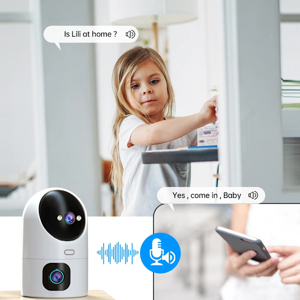 6MP PTZ IP Kamera 5G WiFi Dual Lens Kamera Hem Säkerhet CCTV