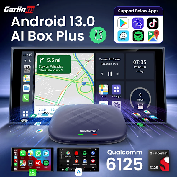 Android 13 Magic Box Wireless Carplay Android Auto Netflixille Youtube Android Car Play Video Box QCM 665 Smart BT