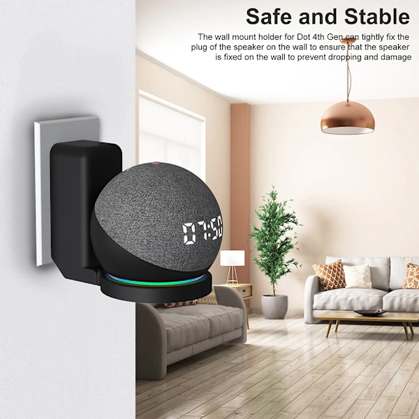 Professionell Vägg fäste Fäste för Echo Dot 4th Gen / Echo Dot 5th Generation with Cable Storage