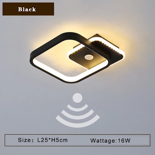 PIR Rörelse Sensor LED Tak Lampa
