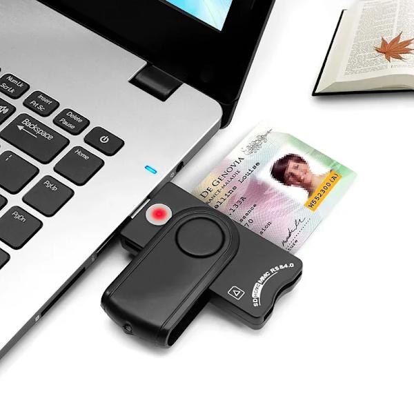 USB 2.0 Smart Card Reader micro SD/TF minne ID Bank EMV elektronisk kontakt adapter