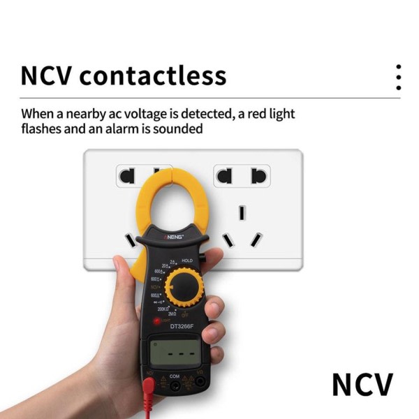 Digital Amper Klämma Mätare Multimeter NCV Ström Klämma Tång Voltmätare Amperemeter