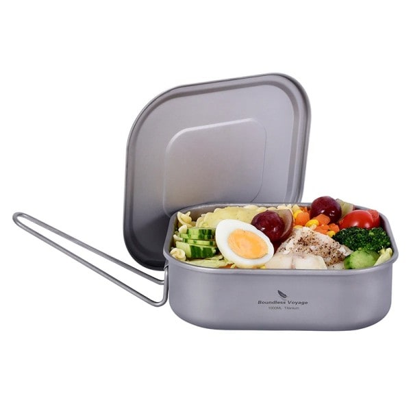 1000ml Armeija Sotka Tina Titanium Lounas Box Camping Bento Box