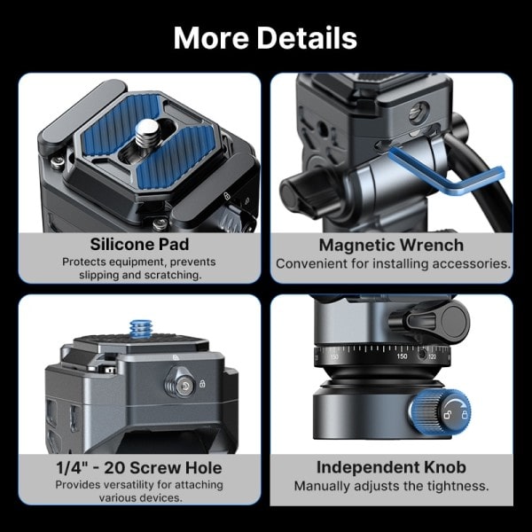 F 38 Quick Release Fluid Video Head Panoramic Gimbal Head  Aftageligt Håndtag til Stativ Shooting