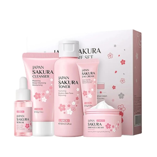 Hudvård set olja kontroll ansiktsrengöring vårdande ansikte serum ansikte kräm blekna mörka cirklar