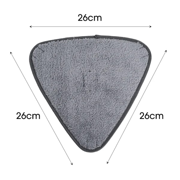 10 bitar Triangel Mikrofiber Tuk Damm Mopp Ersättning Huvud kuddar Stort Glas Rengöring Mikrofiber Sopning trasor