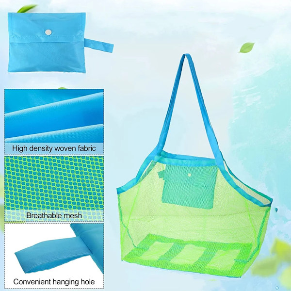 Barn Sand Away Protable Mesh väska Barn Leksaker Förvaringsväskor