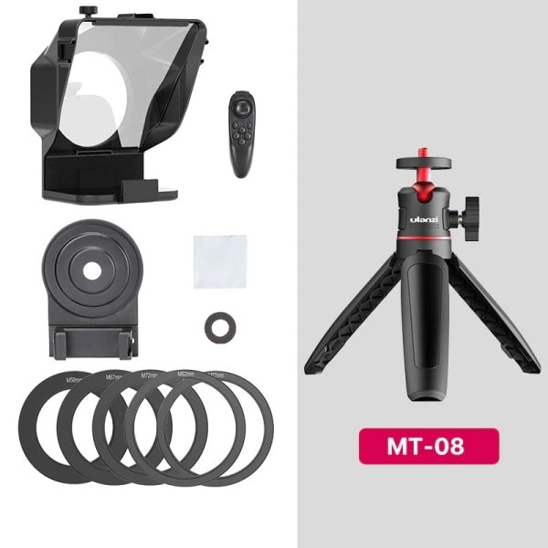 Bärbar Mini Teleprompter Prompter för Smartphone/DSLR Kamera Video inspelning