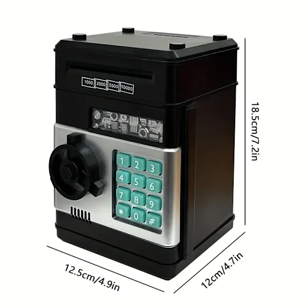 Elektronisk Piggy Bank Automatisk Mini Safe Mynter Kontanter Sparing Penger Boks Passord Telleverk Kode Nøkkel Lås