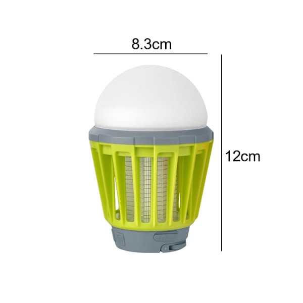 Nød Solar Lys Utendørs Vanntett Camping Lampe Oppladbar Mygg Killer Bug Zapper Lys Innendørs Stille Avvisende Lampe