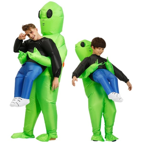 Oppustelig kostume Skræmmende Grøn Alien Cosplay kostume