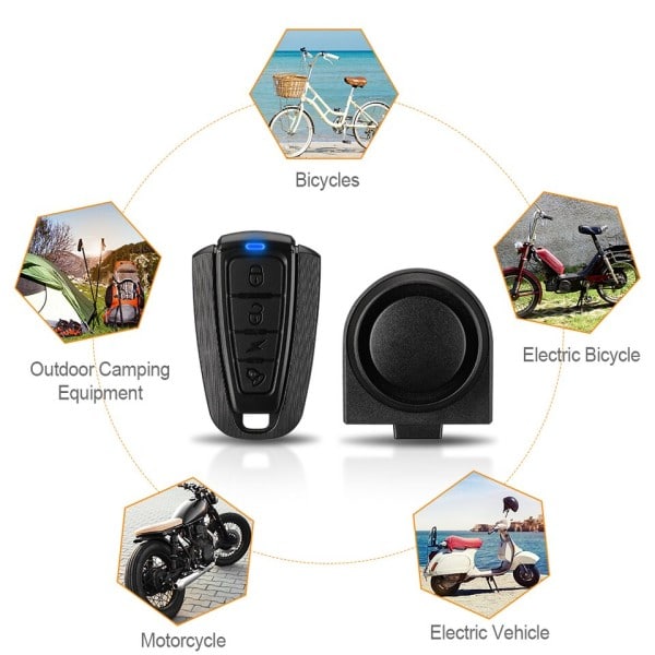 Cykel Vibration Alarm Trådløs Motorcykel Alarm USB Opladning Sikkerhed Vibration