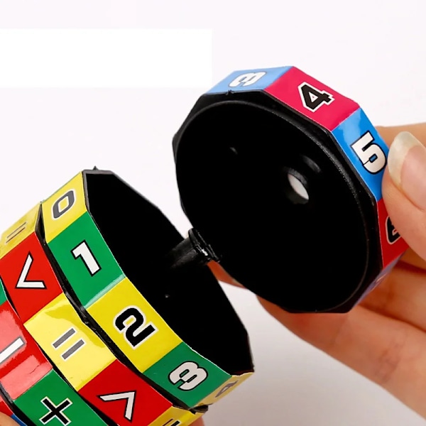 3 bitar Montessori Magic Cylinder Matematik Siffror Kub Aritmetik Leksak Barn Matematik Räkna Spel Pussel för Barn Utbildning Lärande