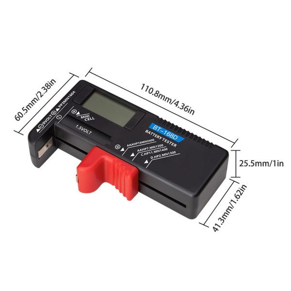 Batteri kapasitet indikator 18650 litium batteri nivåtester spenning måler volt monitor detektor oppbevaring boks