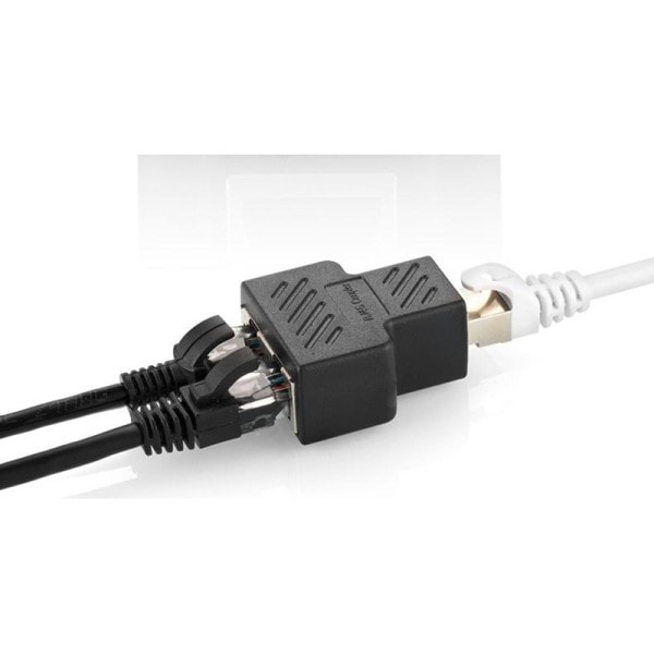 RJ45 1 1/2 LAN Ethernet verkko kaapeli naaras jakaja sovitin liitin jakaja jatkolaite liitin