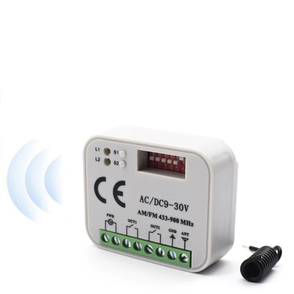 Fjernbetjening Switch Universal Receiver 433MHz 868MHz 390MHz RX Multi Frequency Opener Garage Control