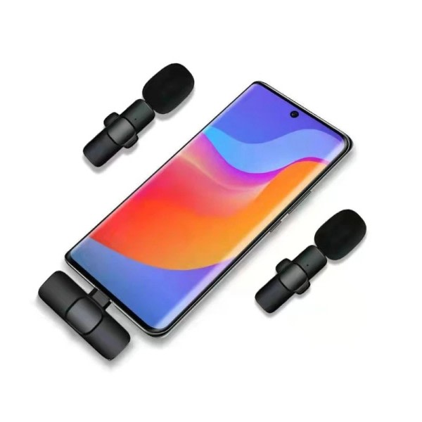 Trådløs Lavalier Mikrofon Bærbar Lyd Video Opptak Mini Mic for iPhone Android Live Broadcast Gaming Phone Mic