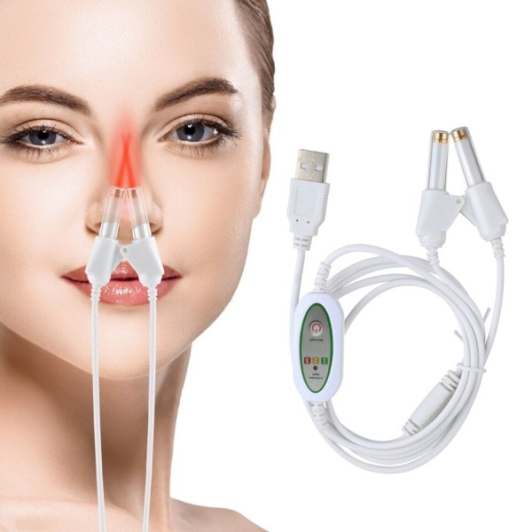 Dubbel Huvud Nasal hålrum Laser Fysioterapi Linje Laser Behandling Fysioterapi Instrument