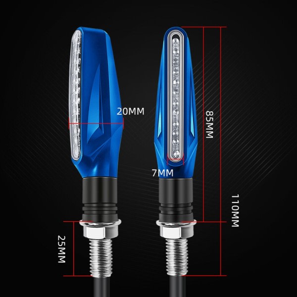 2 par Universal Motorcykel LED Sving Signal Lys Indikator Blinker Lys