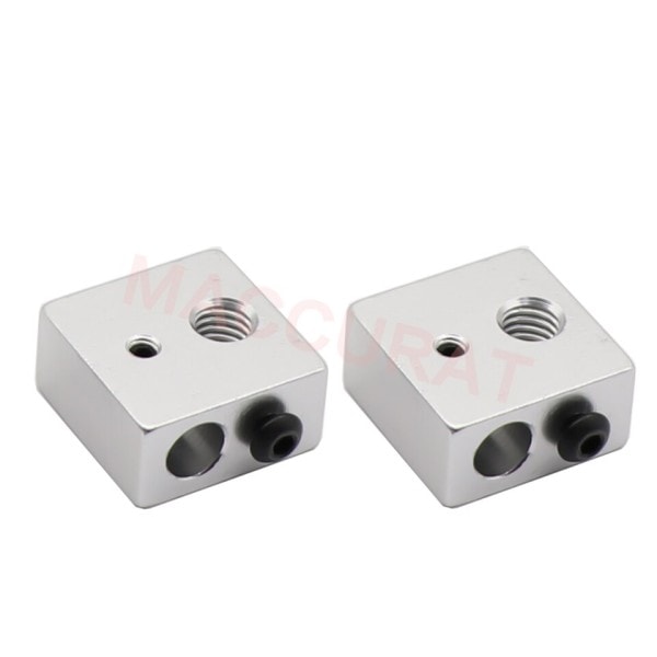Aluminium värmare block för utskrift huvud hot end uppvärmning block 20*20*10 20x20x10 mm för 3D skrivare