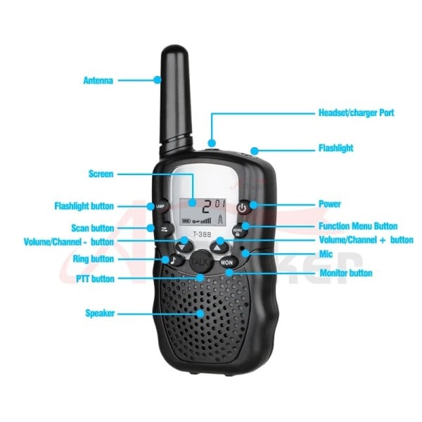 Kids Walki Talki 2 pieces Celular Handheld Transceiver Phone Radio