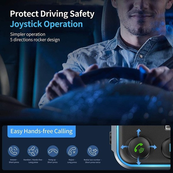 Langaton Bluetooth Auto sovitin 5.0 Lähetin fm MP3 Auto Audio vastaanotin USB lähetin