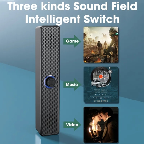 Hjem Kino Lyd System Bluetooth Høyttaler 4D Surround Soundbar Datamaskin Høyttaler