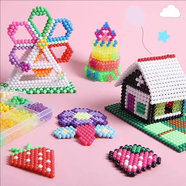 10 Färger 1000 Magiska Vatten Dimma Magic Pärlor Handgjorda Diy Magic Beads Pedagogiska Pussel Barn Leksaker
