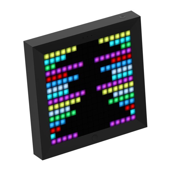 Digital foto ram alarm klocka med pixel konst programmerbar LED display, neon ljus skylt
