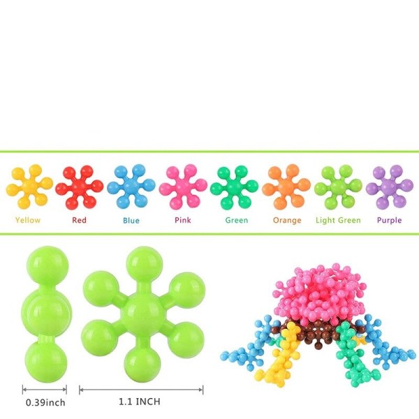 Creative DIY Byggeklosser Leker 3D Plum Blossom Byggeklosser Barn's Morsomme Leker