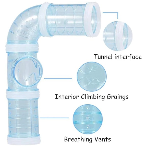Hamster Rör Kul Och Intressant Leksak För Hamstrar Lätt Att Rengöra Transparent Rör Hamster Tunnel