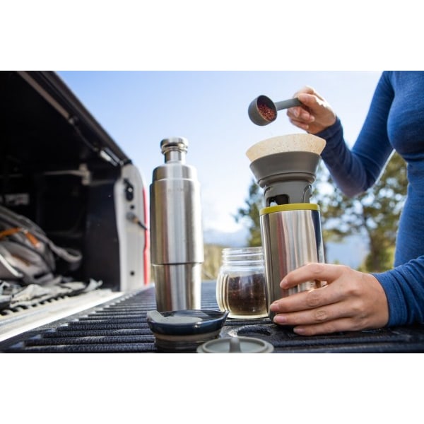 Kaffe kanna bärbar dropp kaffebryggare med 10 kon papper filter rostfritt stål hälla över kaffe bryggare