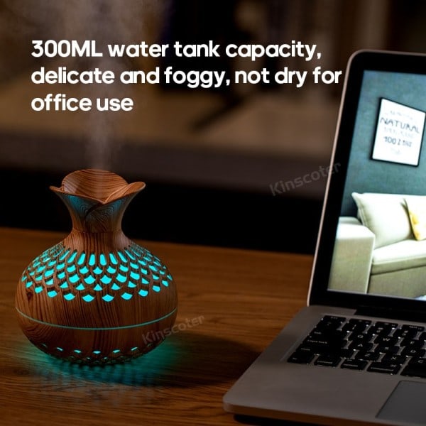 Tre Korn Luftfukter 300ml USB Aroma Diffuser Atomizer USB Husholdningsluftfukter