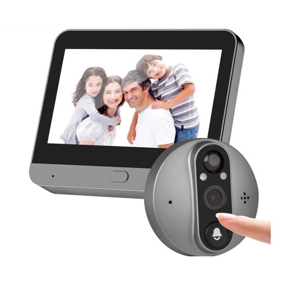 3MP Smart Life Tuya 1080P WiFi Dør Bell Eye Kighul Kamera 5000mAh Batteri PIR Bevægelsesdetektor IR Alexa Google Digital Viewer