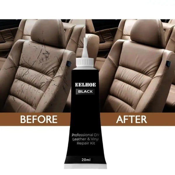 Sort 20ml Læder Reparation Cream Kit Color Restore Værktøjer