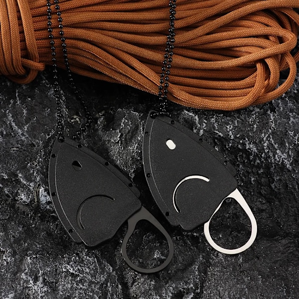 Praktisk K skede Ring Ornament Udpakning Essential Kniv Rustfrit Stål Daglig Bærbar Udendørs Kniv