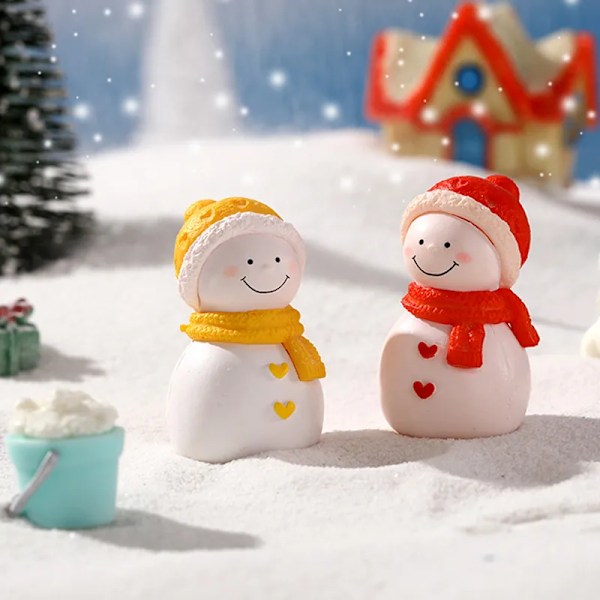 Mini Lovers Snømann Julenissen Miniatyr Figuriner Julepynt