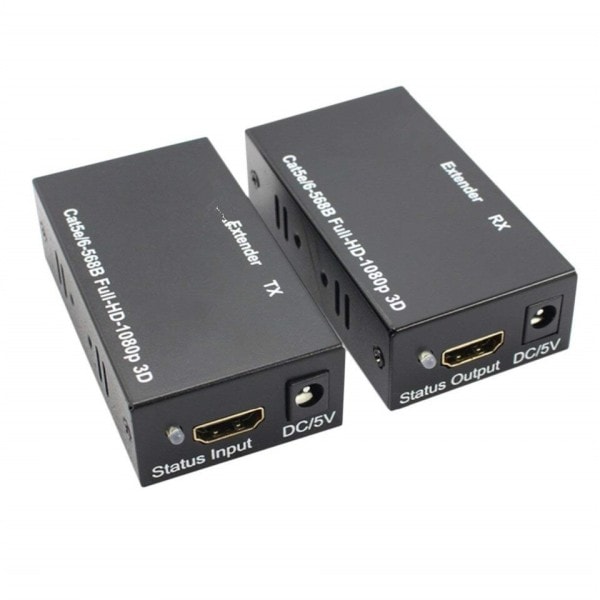 HDMI-kompatibel Extender Cat5e Cat 6 Ethernet IP TCP signal HDMI til Lan konverter 1080p 3D HDMI sender modtager