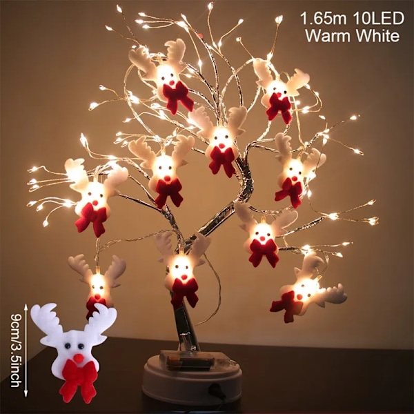 Snømann jul LED Garland streng lys god jul pynt