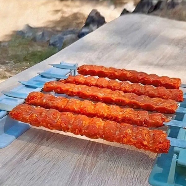 Kebab Pane Yksi rivinen grilli liha vartaat grilli uudelleenkäytettävä  kätevä telttailu piknik BBQ tarvikkeet b498 | Fyndiq