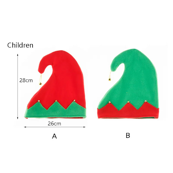 Internet kändis barn tomte tomte hatt jul tomte röd grön hatt flanell tyg med klocka semester fest huvudbeklädnader