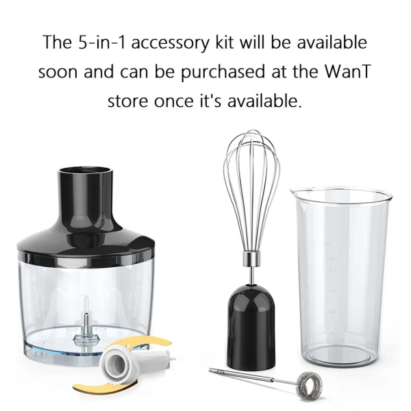 Elektrisk Immersion Hand Blender Blandare Hackare Is Krossning 2-Speed Control En Hand Blandare