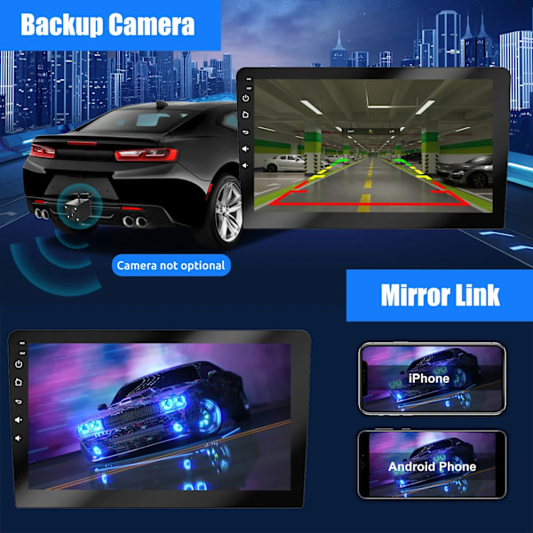 Wireless Carplay Android Auto 2 Din 9" GPS Navigator MP5 Player