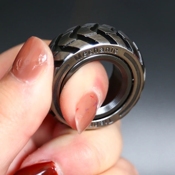 Ratchet Wheel Fidget Ring Fidget Slider Voksen EDC Metal Fidget Legetøj