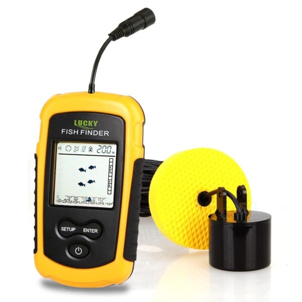 LUCKY FF1108-1 Portabel Fish Finder Ice Fishing Ekolod Ekolod Larm Givvandlare Fishfinder